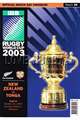 New Zealand v Tonga 2003 rugby  Programme